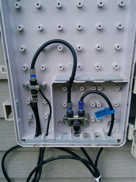 outdoor coax cable junction box|installing cable through exterior wall.